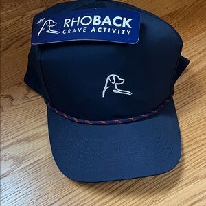 Rhoback Navy Cap with Embroidered Logo